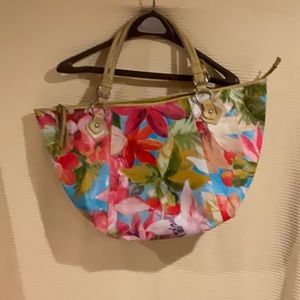 Mauricio Taiuti floral leather handbag